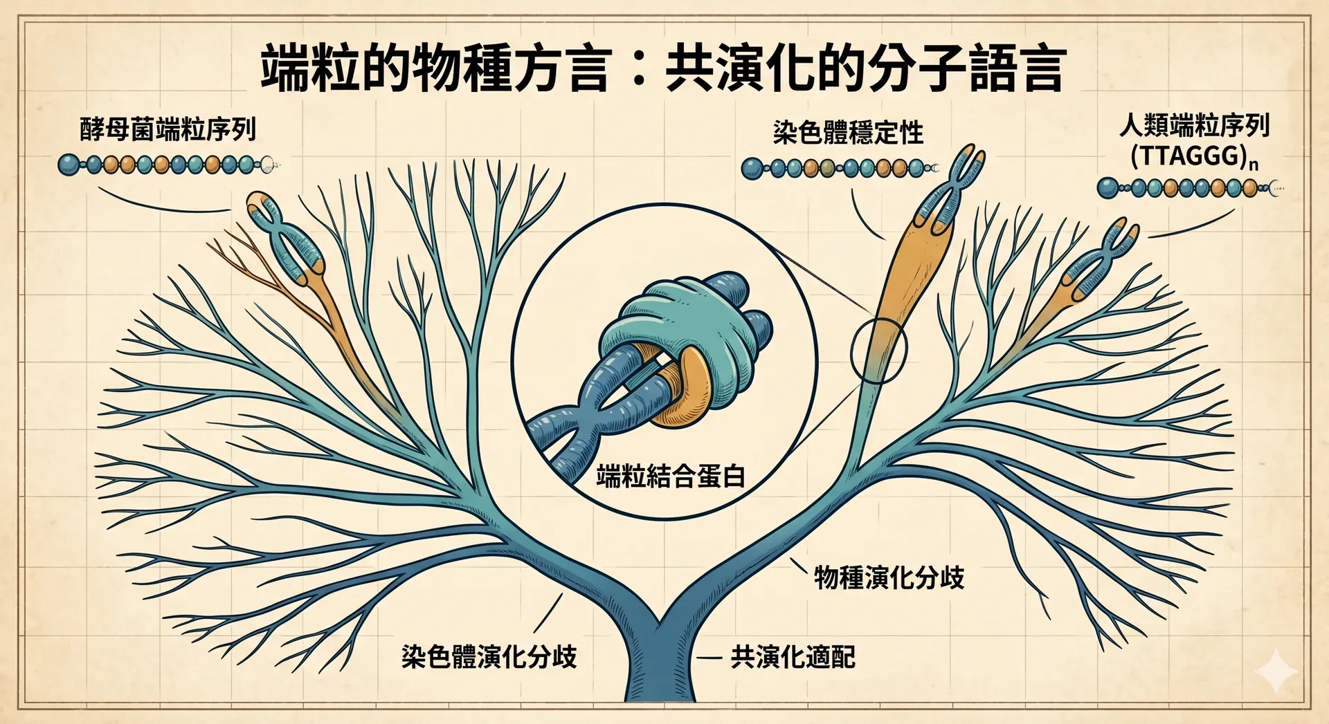 端粒序列「換裝」後細胞如何求生？酵母菌揭示適應性演化的分子全景