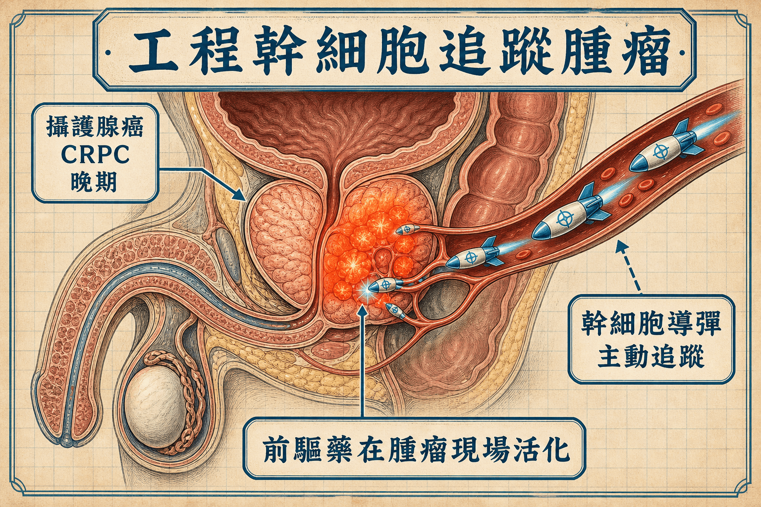 攝護腺癌化療失效後還有機會？工程幹細胞讓腫瘤縮至四分之一